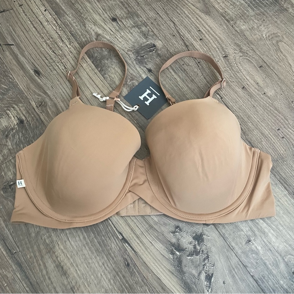 NWT HARPER WILDE The Base Everyday Lightly Lined Tan Nude Bra 40D